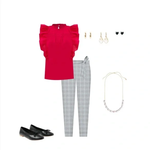 Pintucked Ruffle Shell - Picture 6 of 8